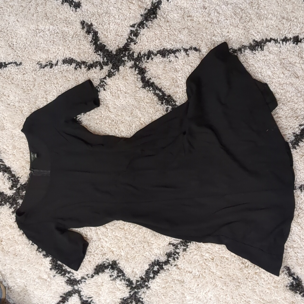 Ann Taylor Black Short Sleeve Dress
